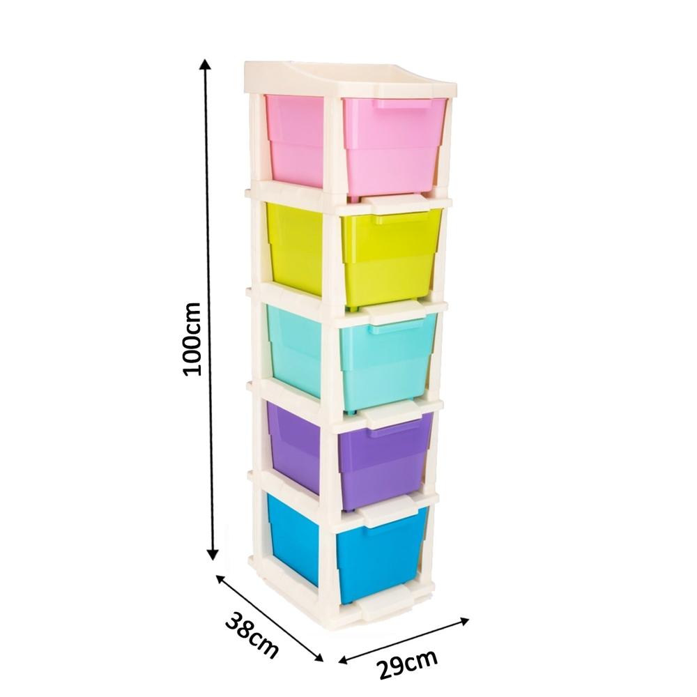 5 Layer Multi-Purpose Modular Drawer Storage System - Color: Mix