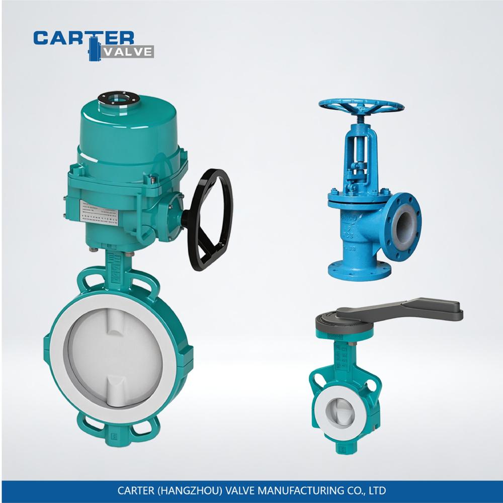 Lined Ball Valve / PTFE Lined Ball Valve, Cast Steel with PTFE Lining, Flanged, Manual Hand Lever, Full Bore Structure, Acid/Alkali Corrosive Media, API 6D Standard