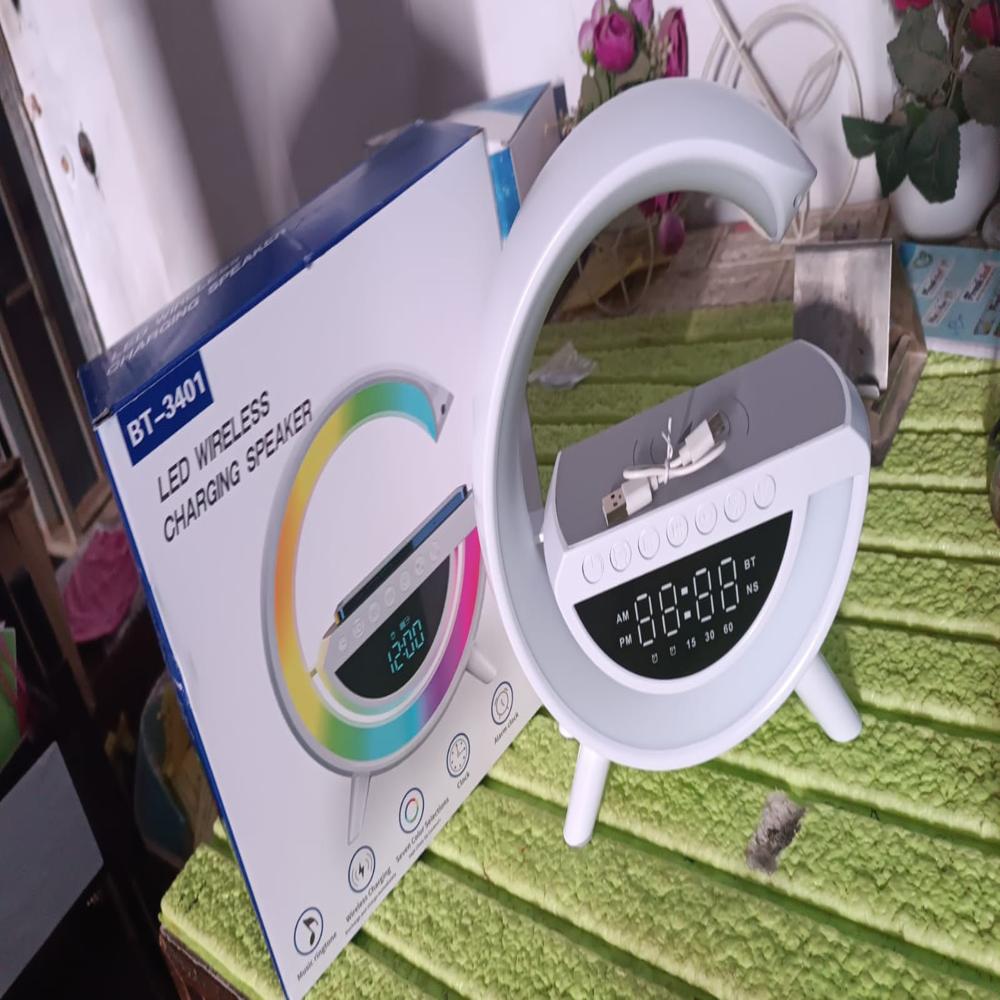 G Lamp Speaker - 3-in-1 Bluetooth Speaker With Fast Wireless Charging (1 Pc)