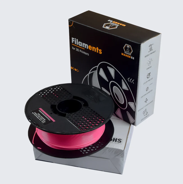 MAKER52 HS PLA+ Filament - 1.75mm High-Strength Premium 3D Printer Material - Bubblegum Pink