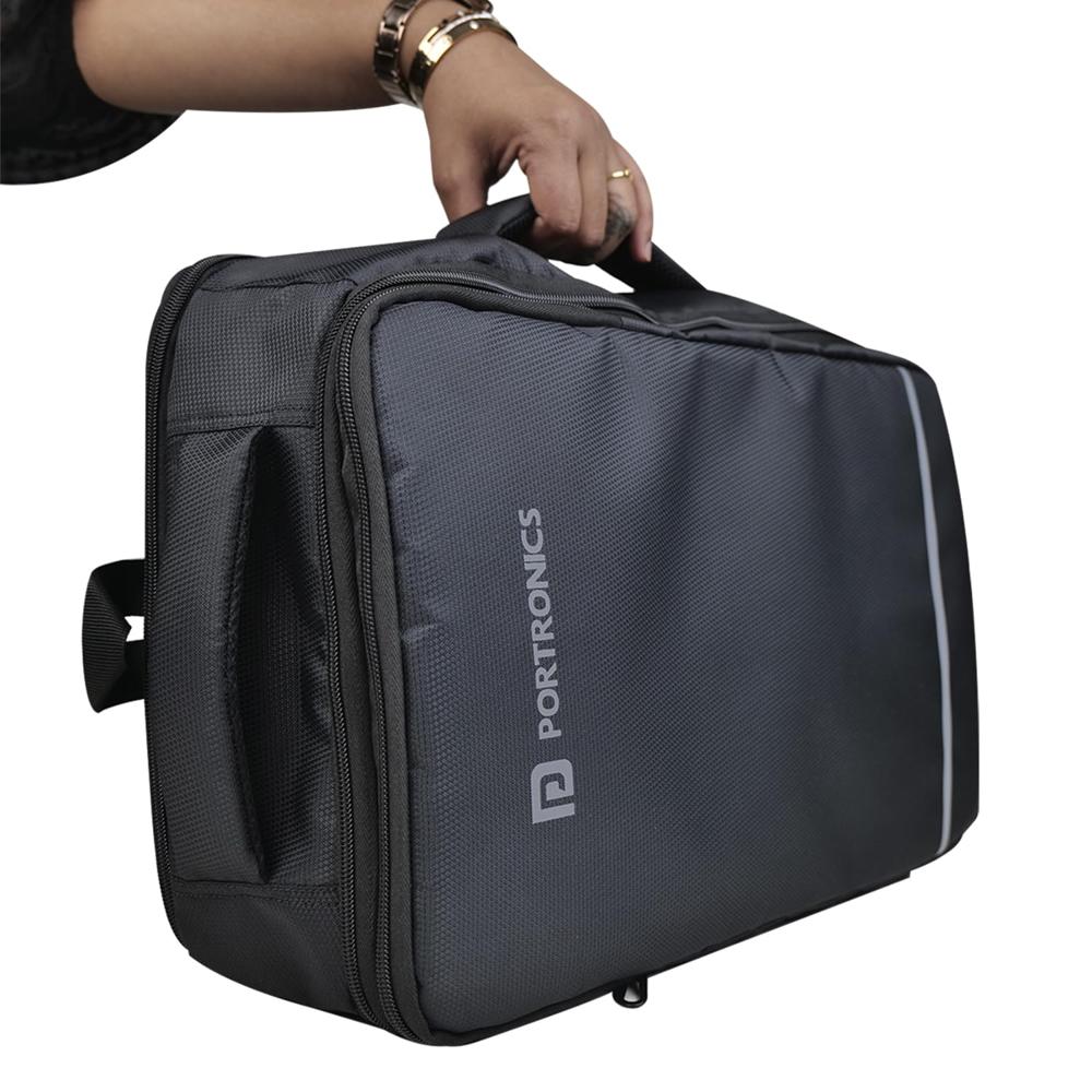Portronics Elements U 2-in-1 Laptop Backpack & Luggage Bag with Spacious Compartments, for