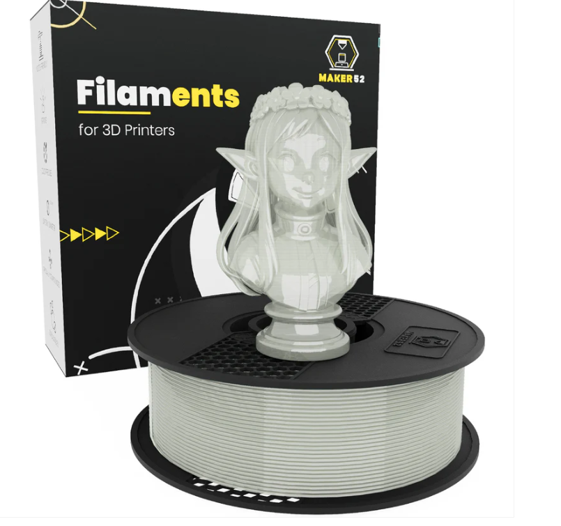 MAKER52 HS PLA+ Filament - 1.75mm High-Strength Premium 3D Printing Material - Clear Glass