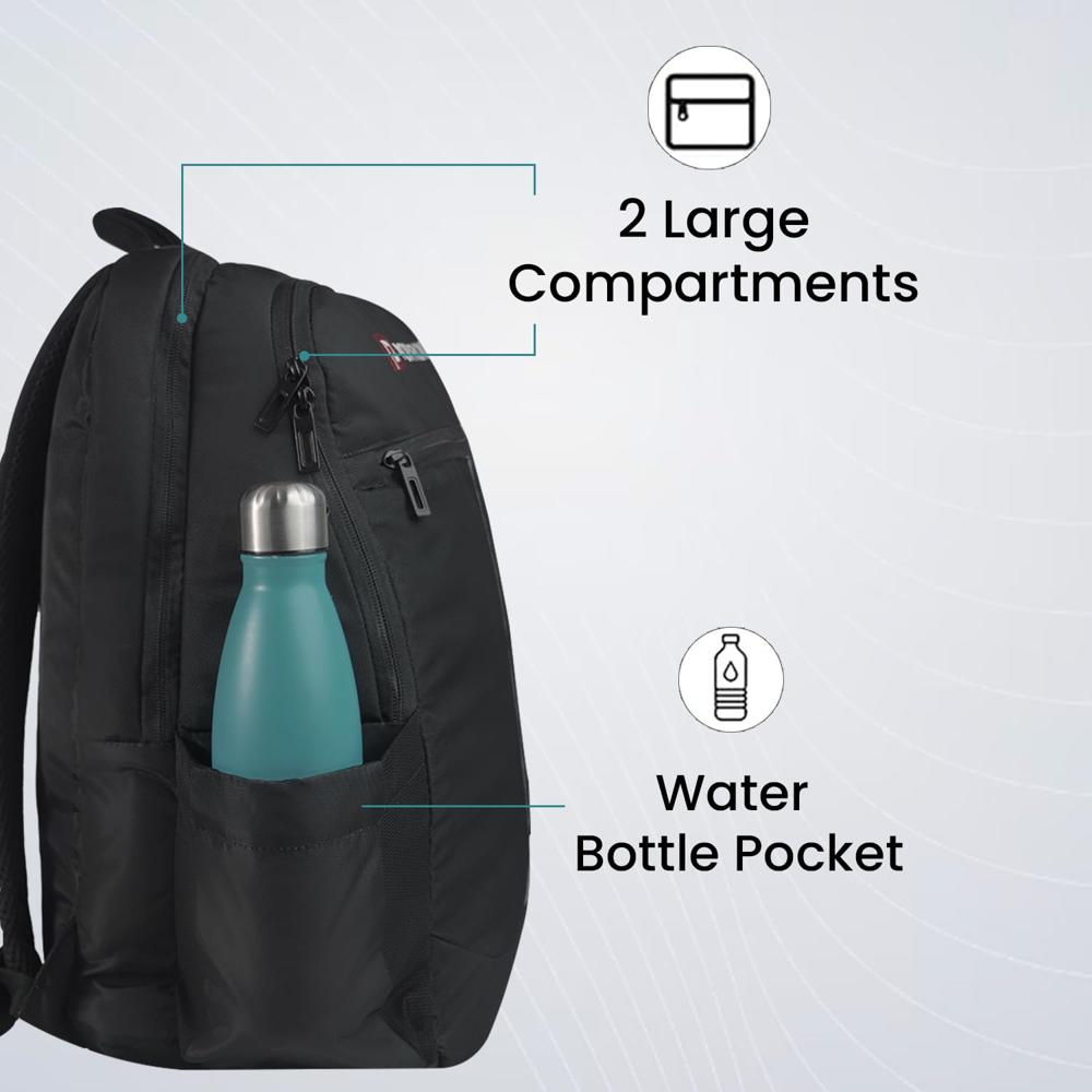 Portronics Byte Laptop Backpack Bag with 15.6 Inch Laptop Sleeve, Bottle