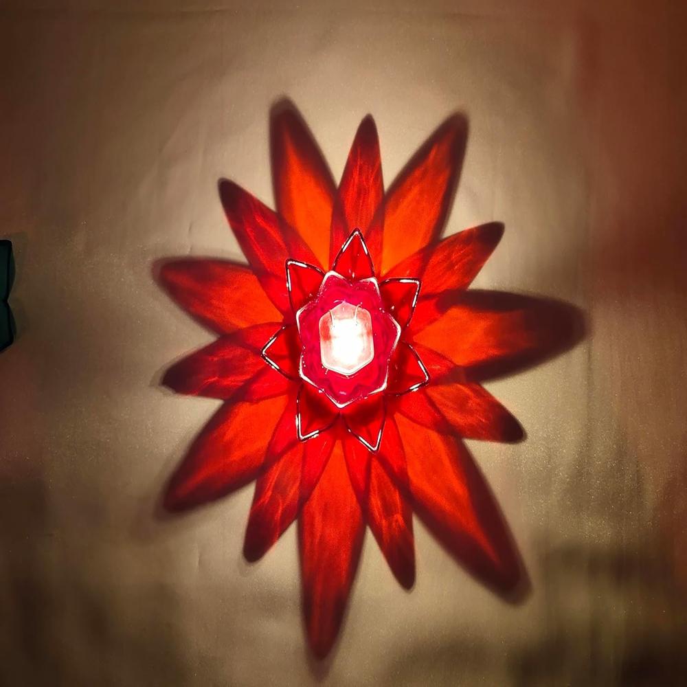 Water Sensor 3D Lotus Reflection Diya