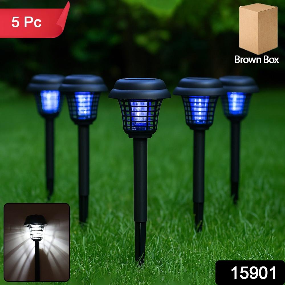 Solar Powered Mosquito Killer Garden Light (5 Pc) - Color: Mix