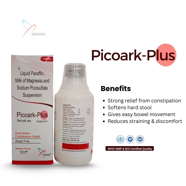 Milk Of Magnesia, Liquid Paraffin And Sodium Picosulfate Oral Emulsion - Brand Name: Picoark-plus