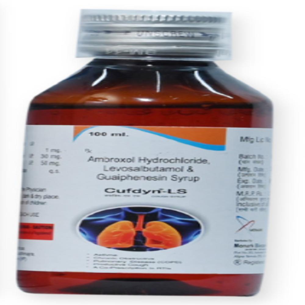Ambroxol Hydrochloride,levosalbutamol And Guaiphenesin Syrup - Brand Name: Cufdyn-ls