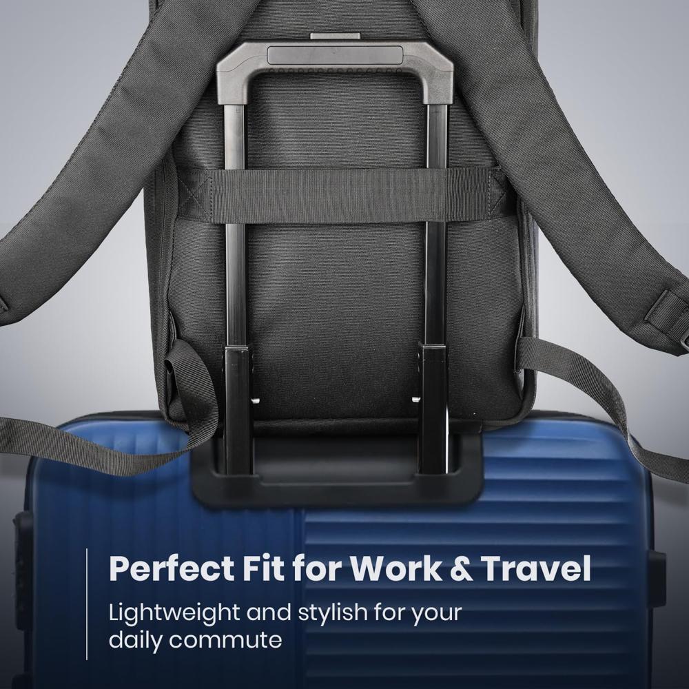 Portronics Byte 2 Laptop Backpack for Laptops up to 15.6 Inches, Reinforced Hard-Shell Front,