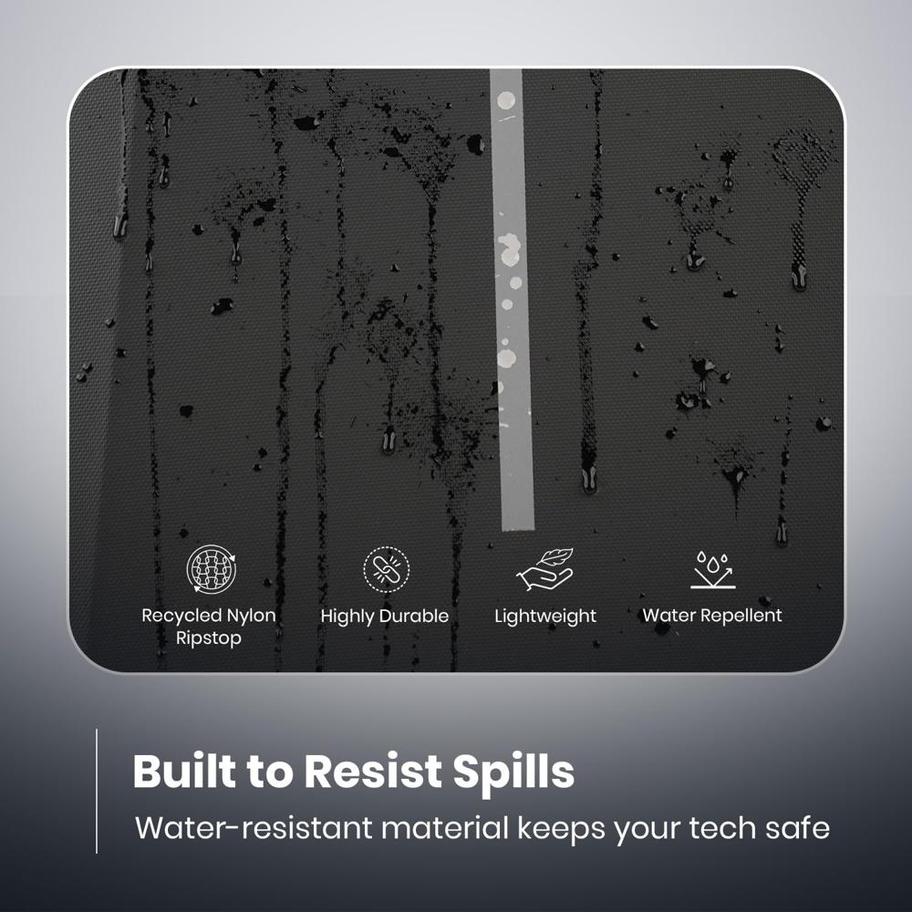 Portronics Byte 2 Laptop Backpack for Laptops up to 15.6 Inches, Reinforced Hard-Shell Front,