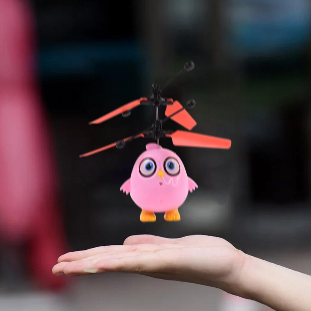 Electroplay Flying Bird RC Toy with LED, Remote Control Pink Owl Design (1 Set)
