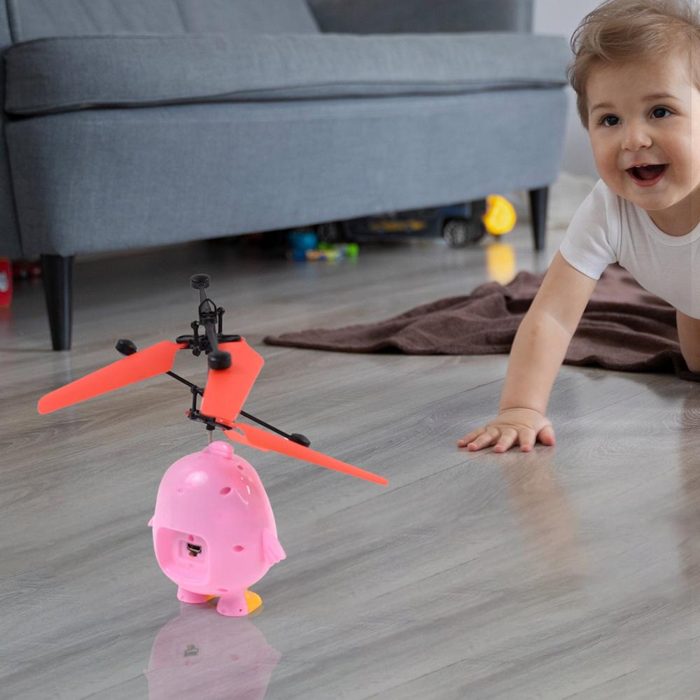 Electroplay Flying Bird RC Toy with LED, Remote Control Pink Owl Design (1 Set)