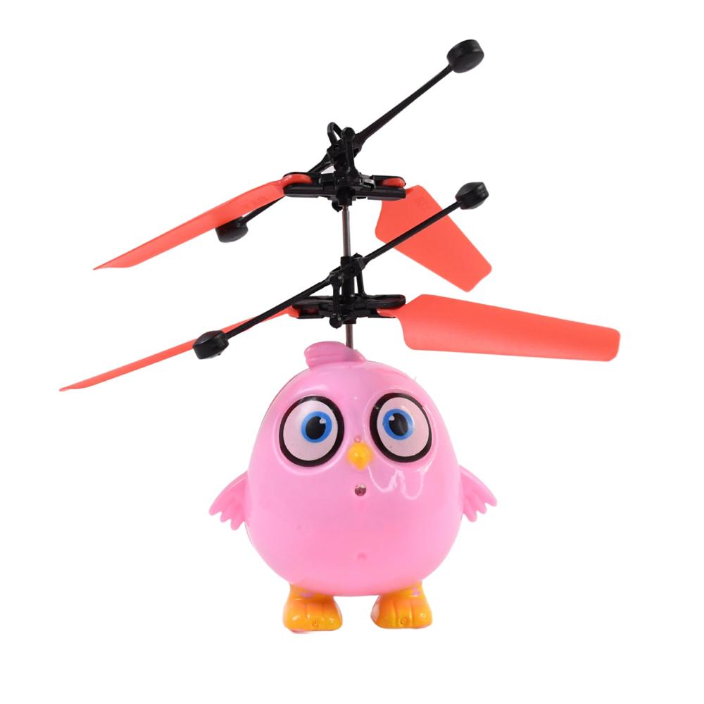 Electroplay Flying Bird RC Toy with LED, Remote Control Pink Owl Design (1 Set)