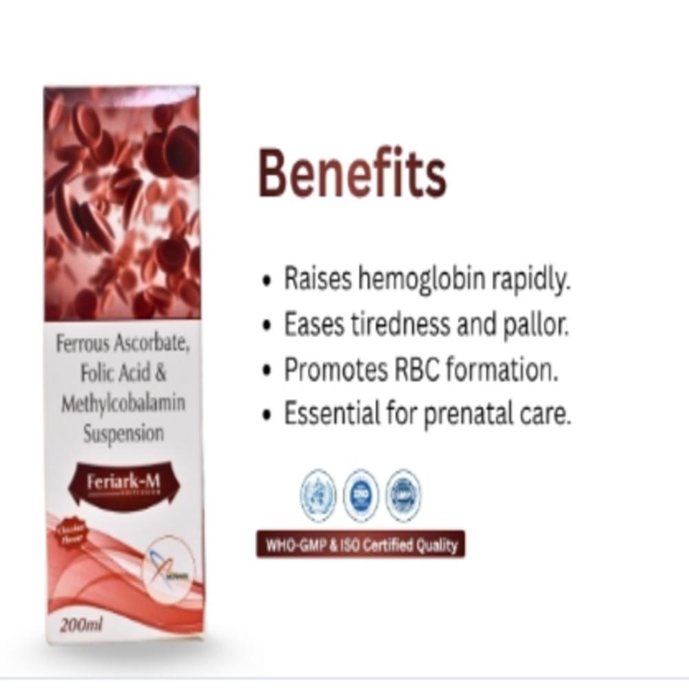 Ferrous Ascorbate (Elemental Iron) 30mg + Folic Acid 0.5 mg + Methylcobalamin 500 mcg Suspension Monocarton