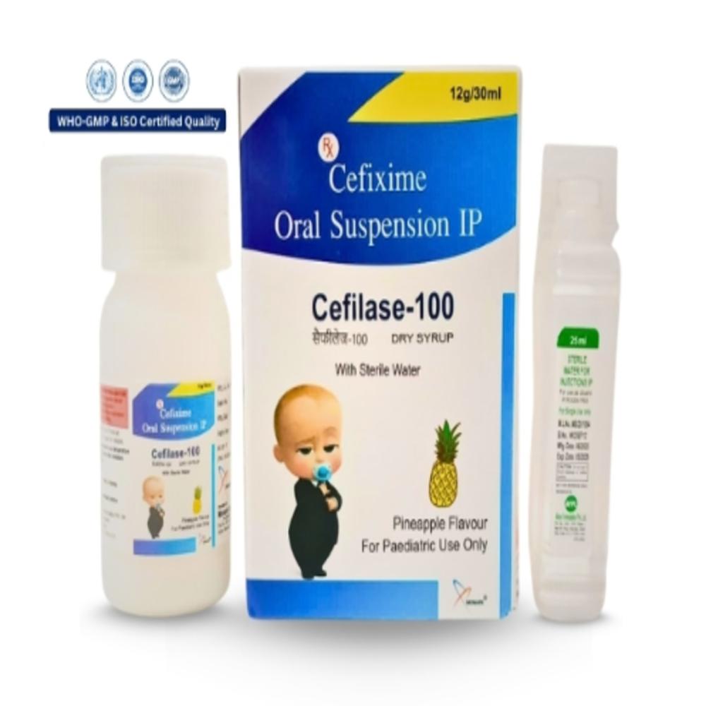 Cefixime 100mg./5 ml Dry  Syrup (With Water& Monocarton) (UNDER DPCO)