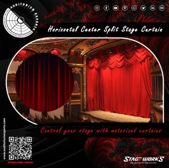 Auditorium Center Split Stage Curtain