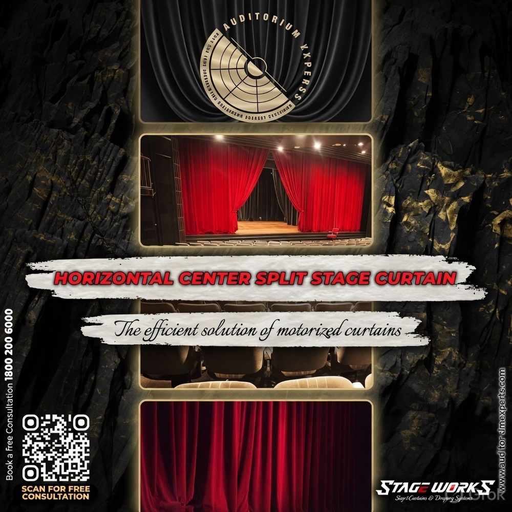 Auditorium Center Split Stage Curtain