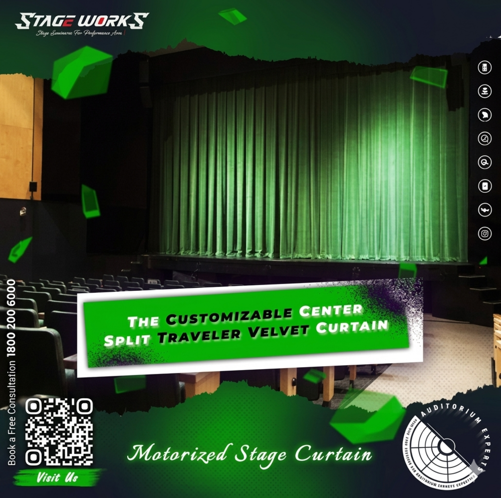 Auditorium Center Split Stage Curtain