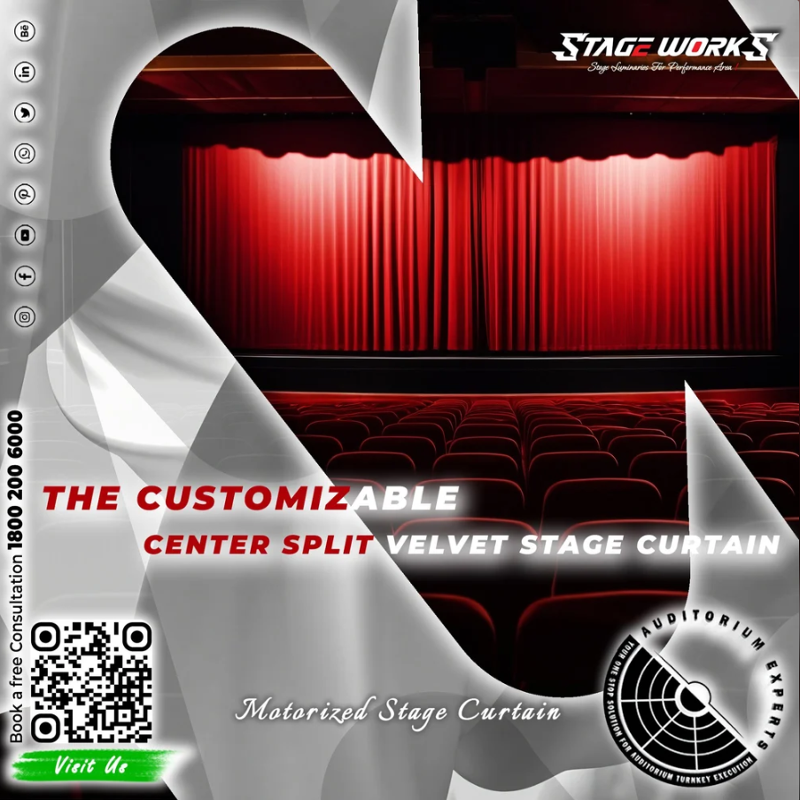 Auditorium Center Split Stage Curtain