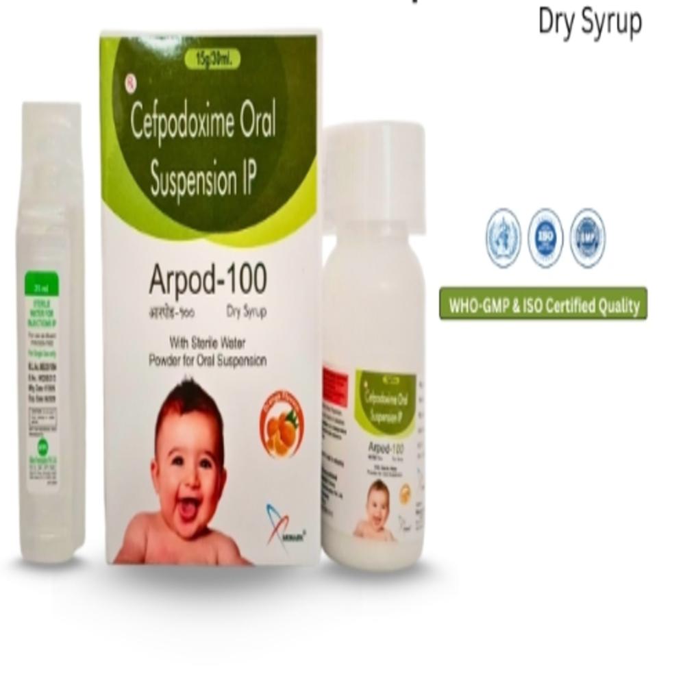 Cefpodoxime 100mg/5ml   Dry Syrup  (With Water & Monocarton)