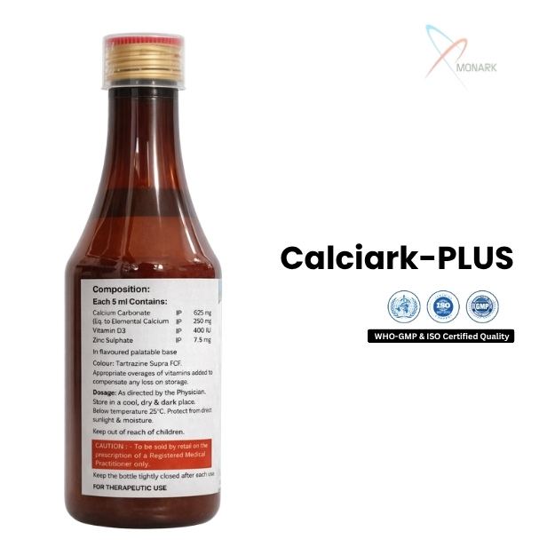 Calcium Carbonate 625mg ,  EQ. to Elemental Calcium 250mg , vitamin D3 400IU , Zinc Sulphate 7.5mg suspension