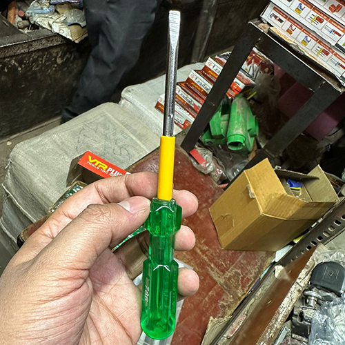 Screw Driver With Green Handle