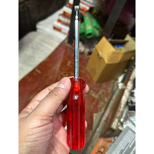 Screw Driver With Red Handle