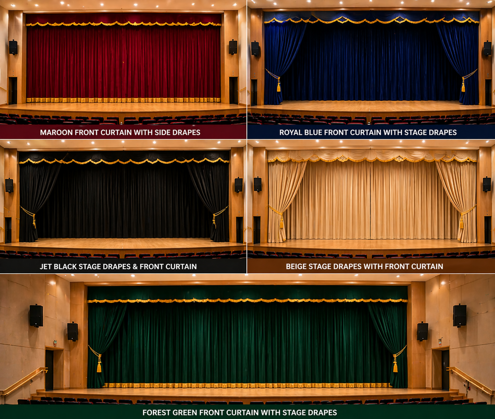 Auditorium Stage Drapes and Front Curtain