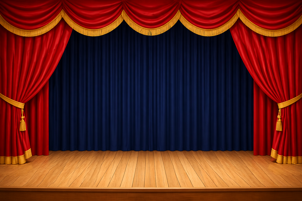 Auditorium Stage Drapes and Front Curtain