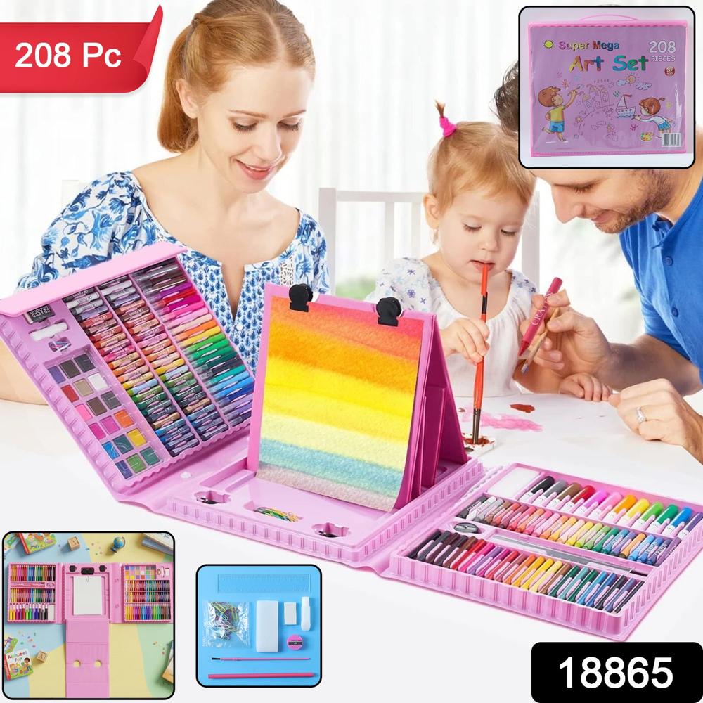 Super Mega Art And Craft Drawing Coloring Kit (208 Pc) - Color: Mix