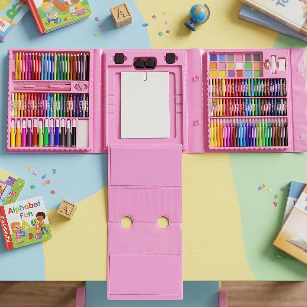 Super Mega Art and Craft Drawing Coloring Kit (208 Pc)