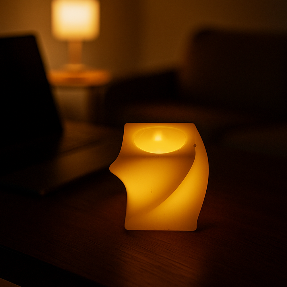 Set of 6 LED Flameless Decorative Candles Square Shape Tealight Lamps
