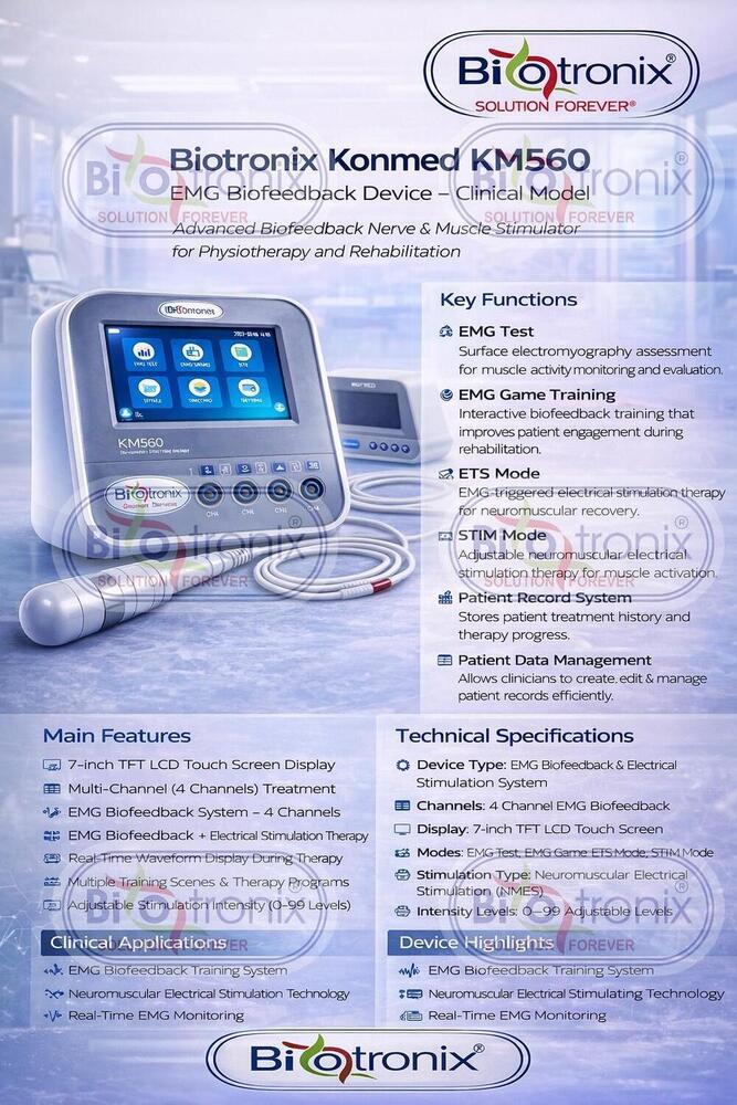 Konmed KM-560 Pelvic Rehab Biofeedback Machine with EMG Monitoring