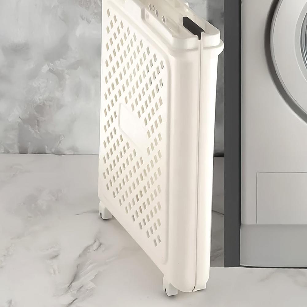 Multipurpose Foldable Laundry Basket With Wheels - Color: Mix