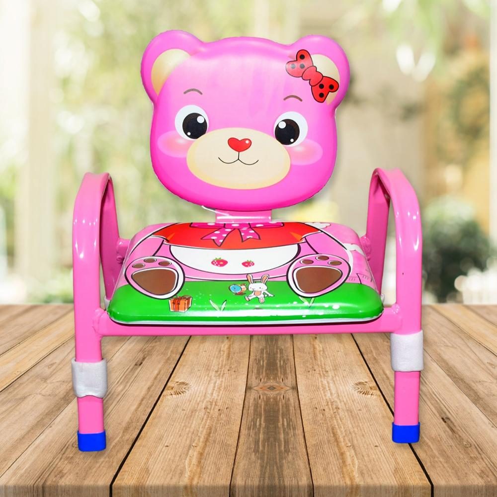 Cartoon Baby Chair Strong Steel Cushion, Comfortable Baby Chair High Quality Chair (1 Pc) - Color: Mix