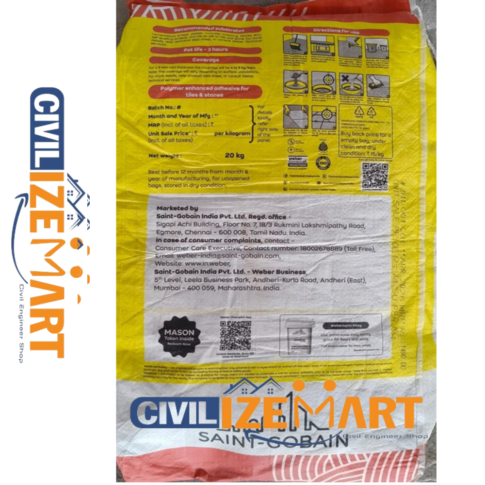 Weberset Nova White Tile Adhesive