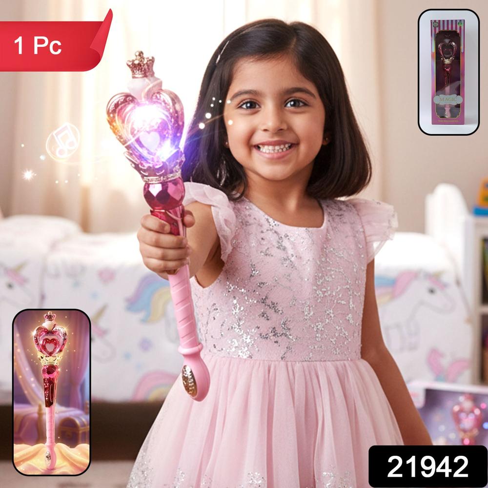 Princess Magic Light Wand Toy For Kids (1 Pc, Battery Not Included) - Material: Plastic