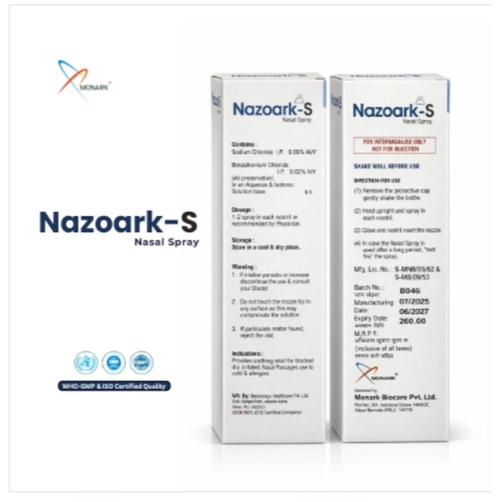 Sodium Chloride 0.65% + Benzalkonium Chloride 0.02% Nasal Spray  