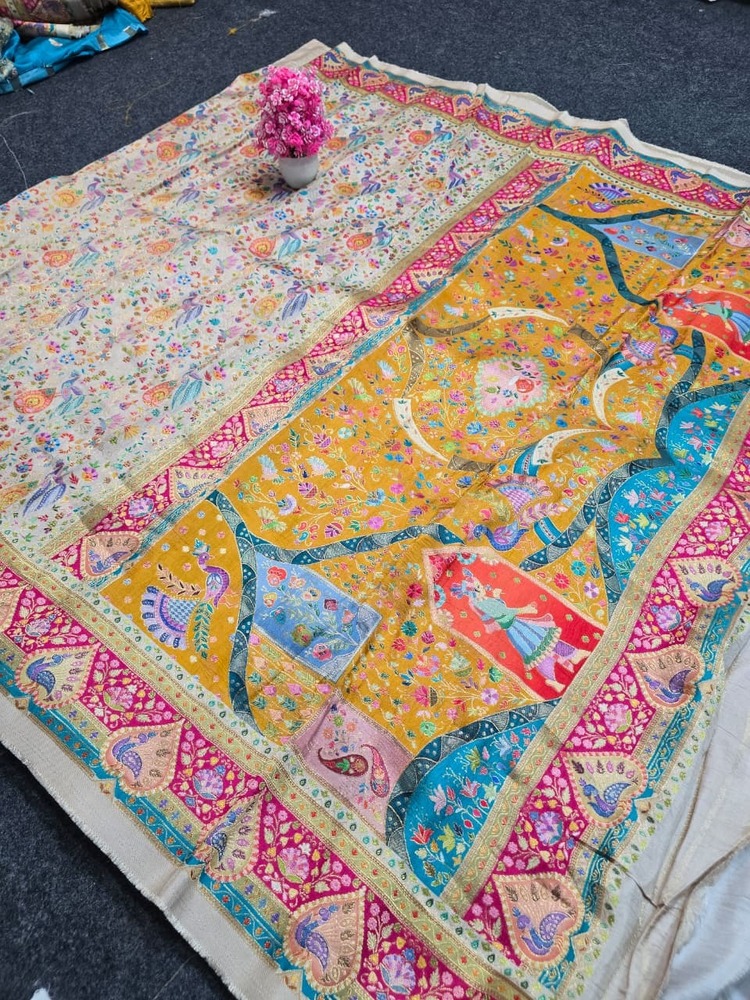 Pure Viscose Jacquard Silk Saree With Blouse