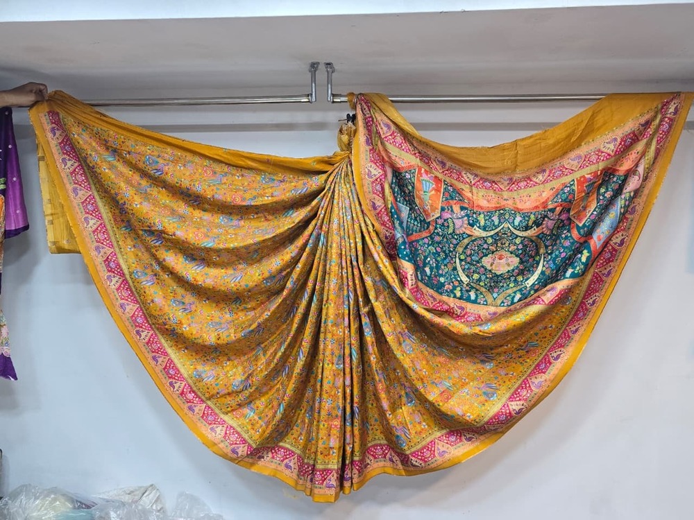 Pure Viscose Jacquard Silk Saree With Blouse