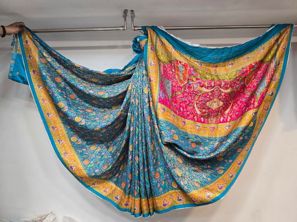 Pure Viscose Jacquard Silk Saree With Blouse