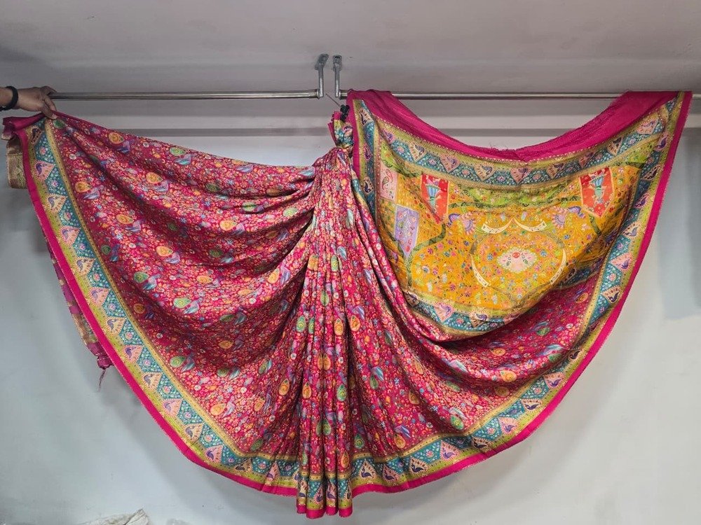 Pure Viscose Jacquard Silk Saree With Blouse