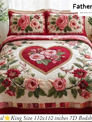 Digital print double bedsheet 110*110