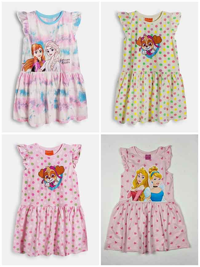 G22205 | Character Printed Girls Dress