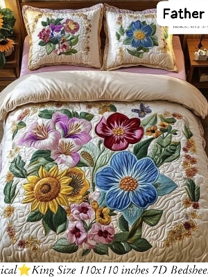 7d digital print double bedsheet