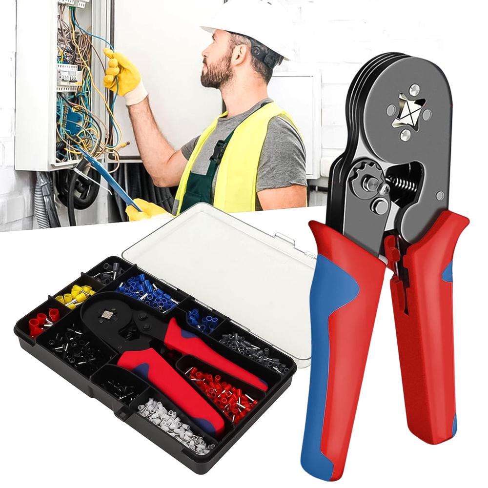 Wire Ferrule Kit With 1200pcs Wire End Ferrules & Crimper Plier
