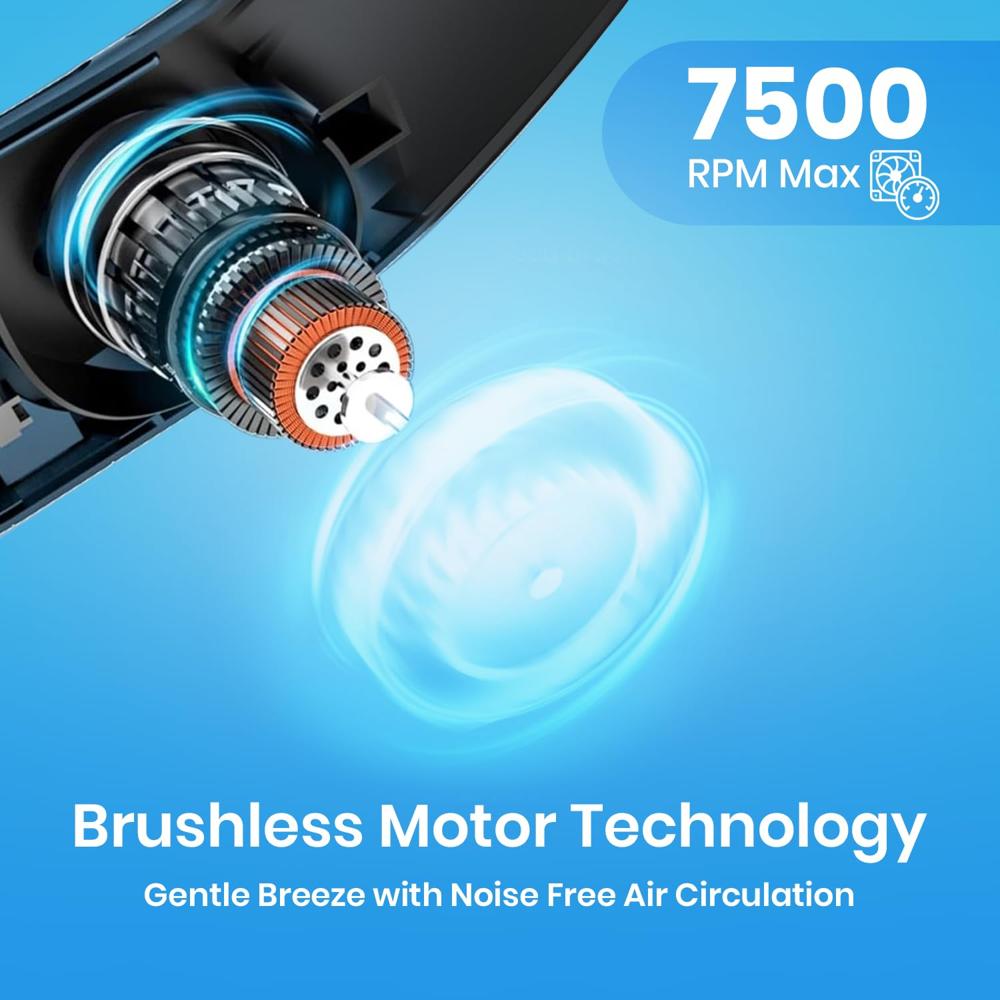 Portronics CoolAid Portable Rechargeable Neck Fan 