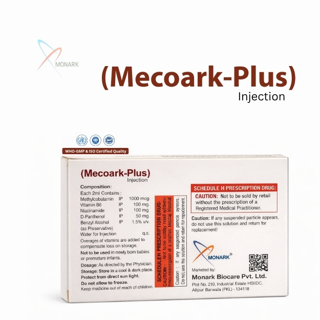 Methylcobalamin, Pyridoxine Hcl, Nicotinamide And D-panthenol Injection - Brand Name: Mecoark-plus