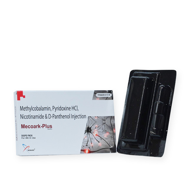 Methylcobalamin, Pyridoxine Hcl, Nicotinamide And D-panthenol Injection - Brand Name: Mecoark-plus