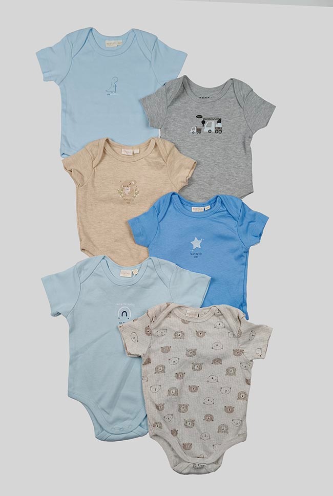 A31305 | Redtag Baby Short Sleeve Bodysuits Assorted