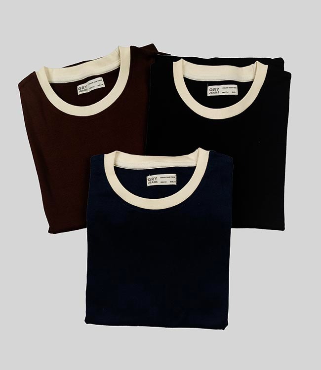 M11622 | QUARRY JEANS Mens Stretch Heavy GSM Ringer T-Shirts